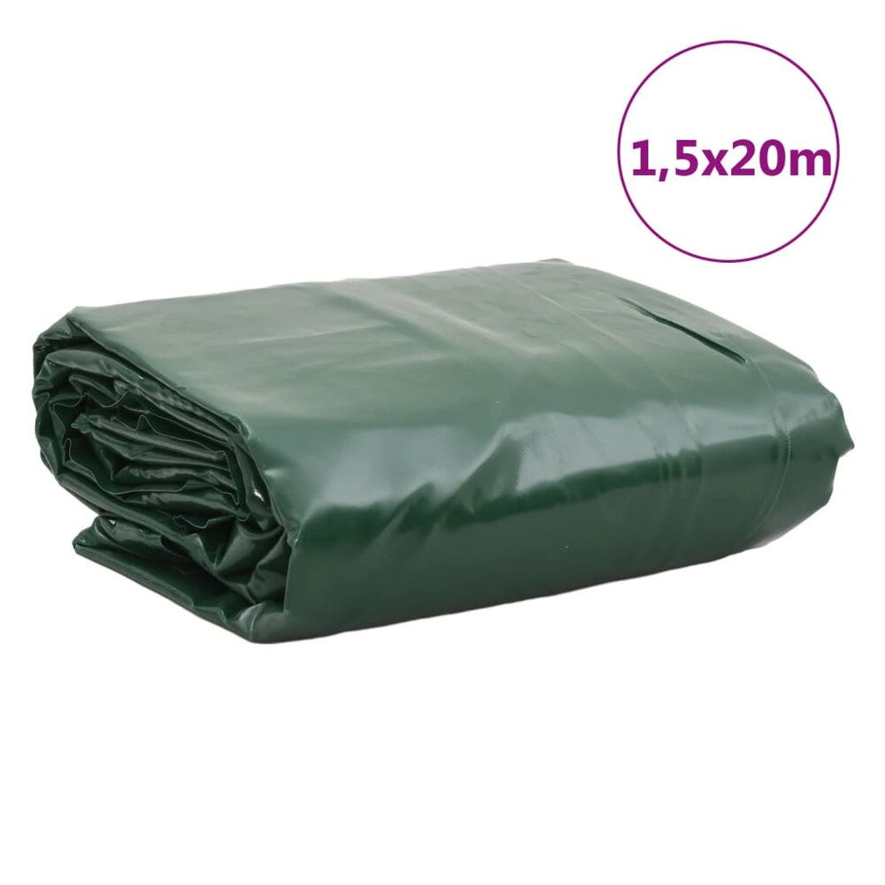 Dekzeil 650 g/m&sup2; 1,5x20 m groen