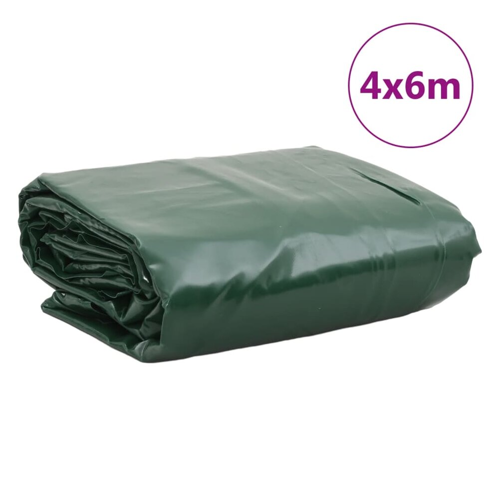 Dekzeil 650 g/m&sup2; 4x6 m groen