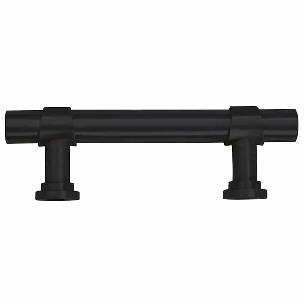 Handvatten 10 st 64 mm roestvrij staal zwart