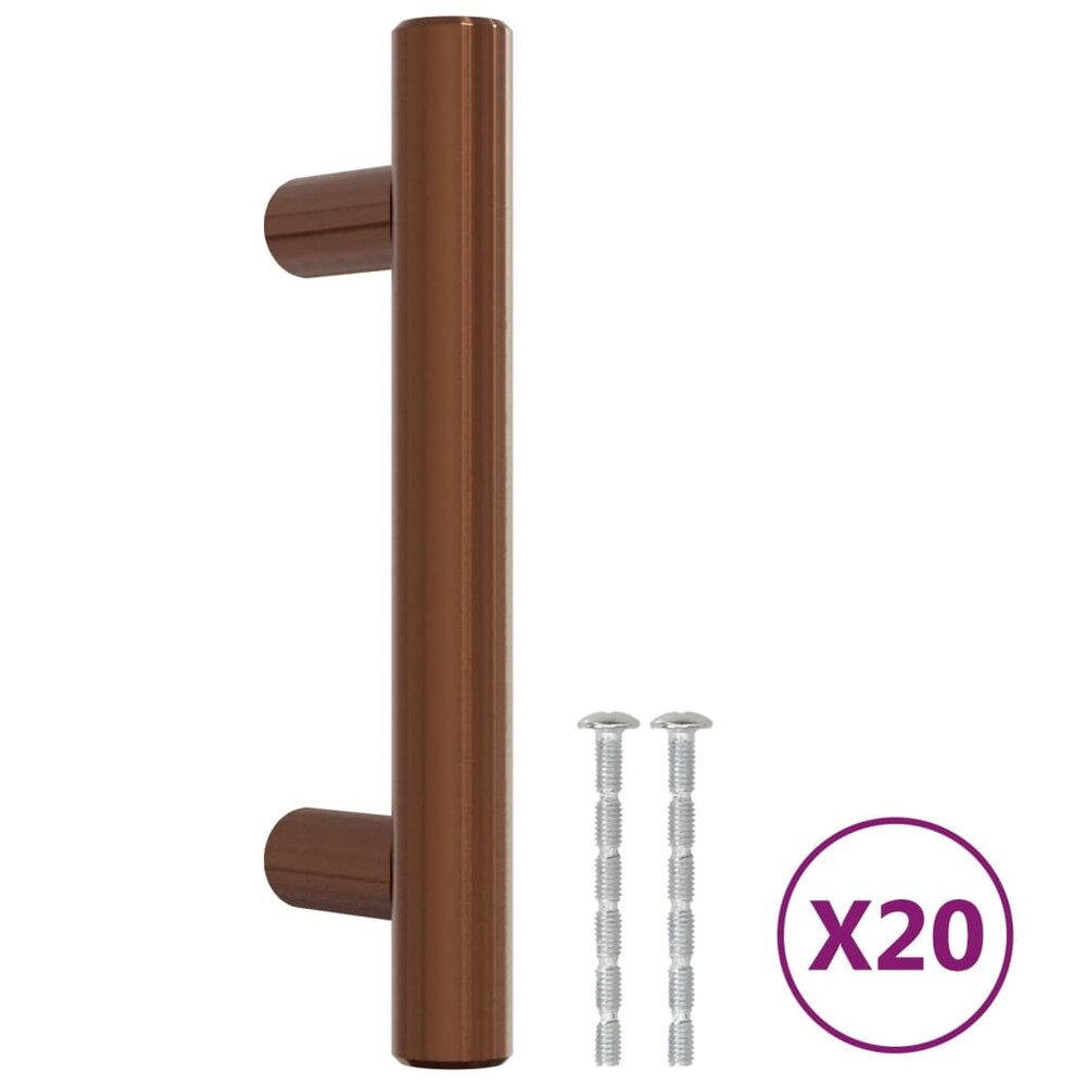 Handvatten 20 st 64 mm roestvrij staal bronskleurig