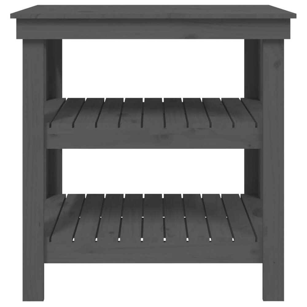 Werkbank 78,5x50x80 cm massief grenenhout grijs