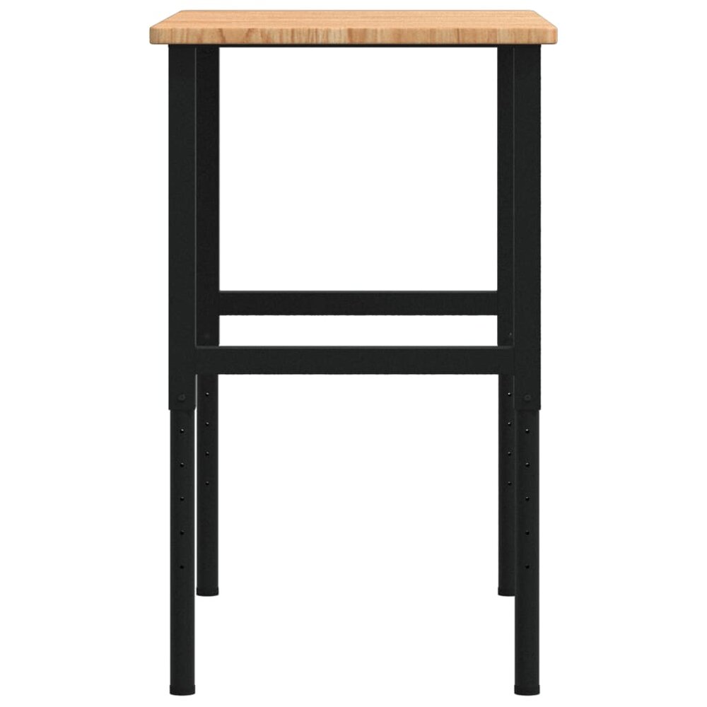 Werkbank rechthoek 100x60x(71,5-98) cm eikenhout lichtbruin