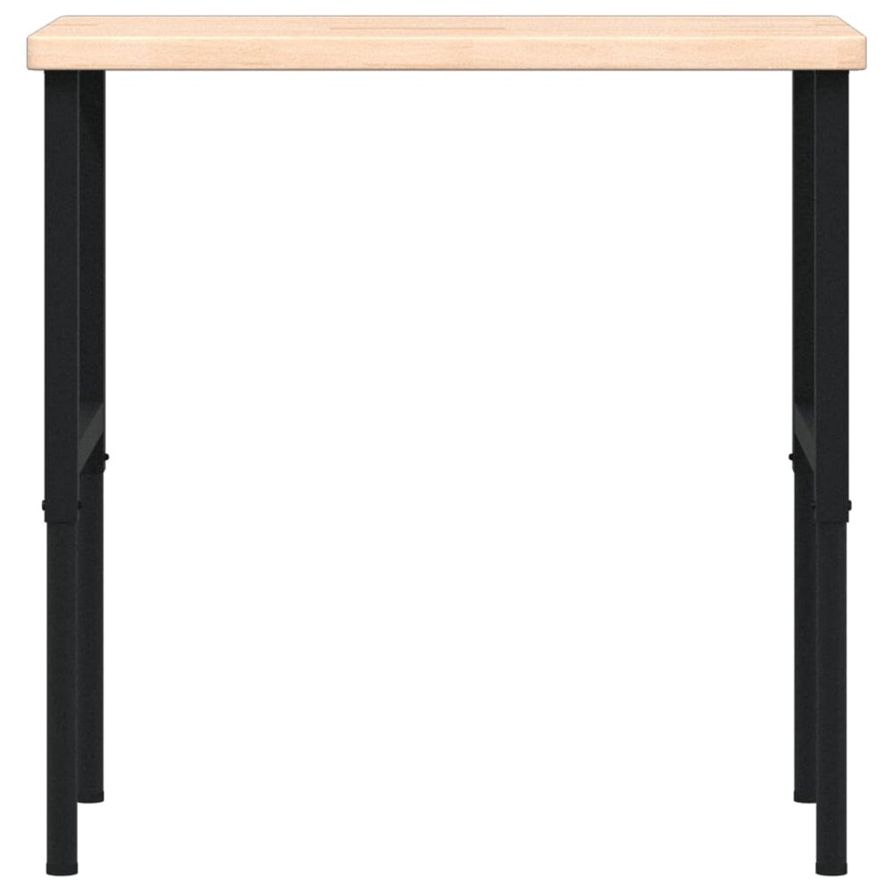 Werkbank rechthoekig 100x60x(73-99,5) cm massief eikenhout