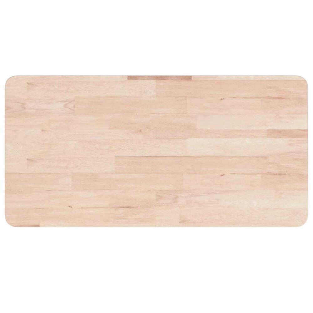 Werkbank rechthoekig 100x60x(73-99,5) cm massief eikenhout