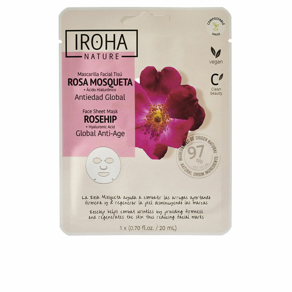 Iroha Anti-Aging Vochtinbrengend Masker Iroha   Rozenbottel (1 Stuks)