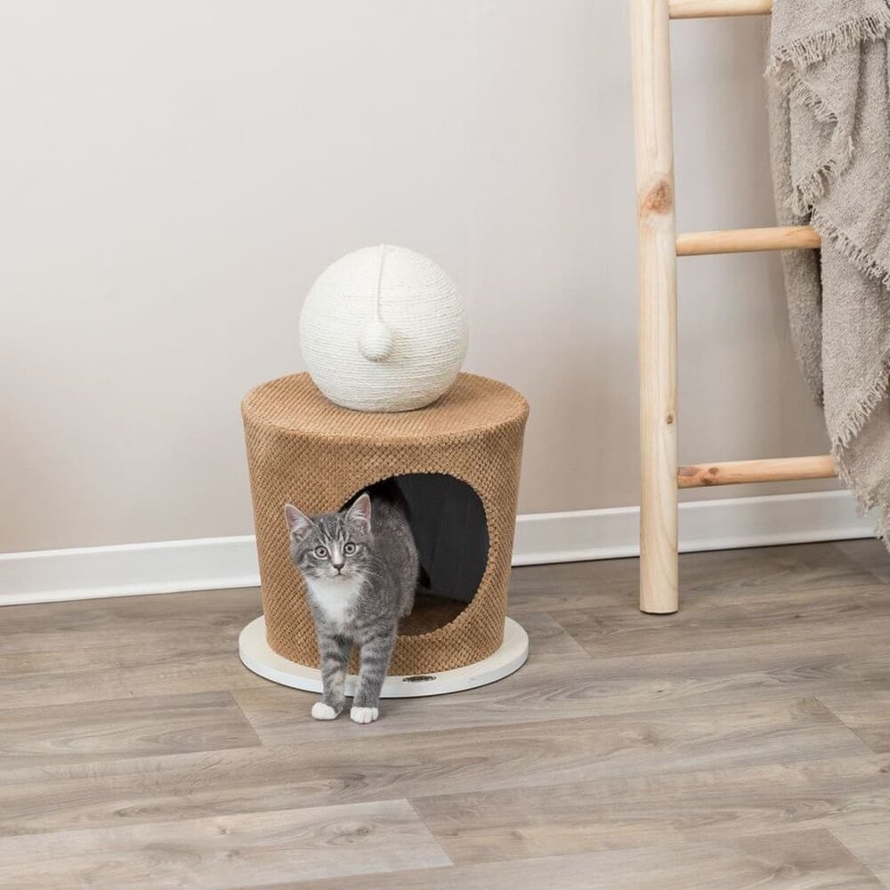 Kattengrot met krabbal 36x50 cm taupe