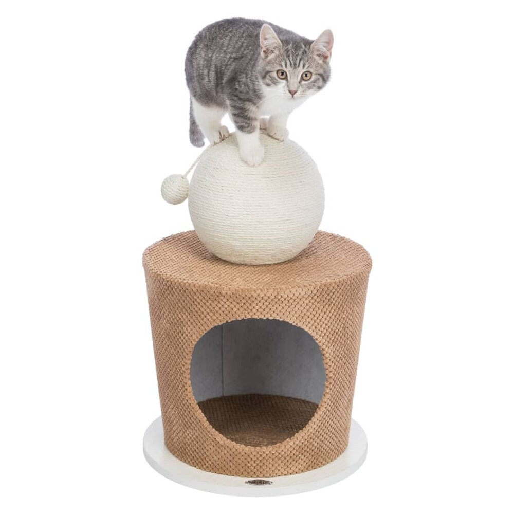 Kattengrot met krabbal 36x50 cm taupe