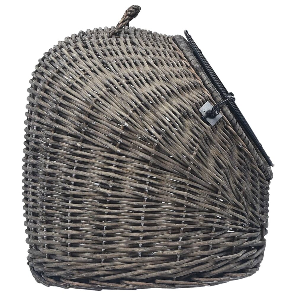 Kattendrager 45x35x35 cm natuurlijk wilgenhout grijs
