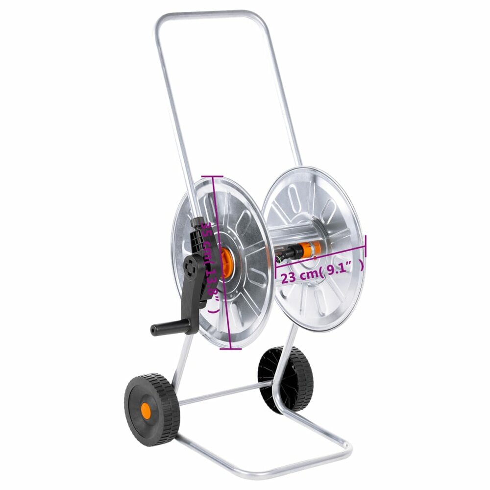 Tuinslangkar voor 50 m 1/2&amp;quot; of 35 m 3/4&amp;quot; slang staal