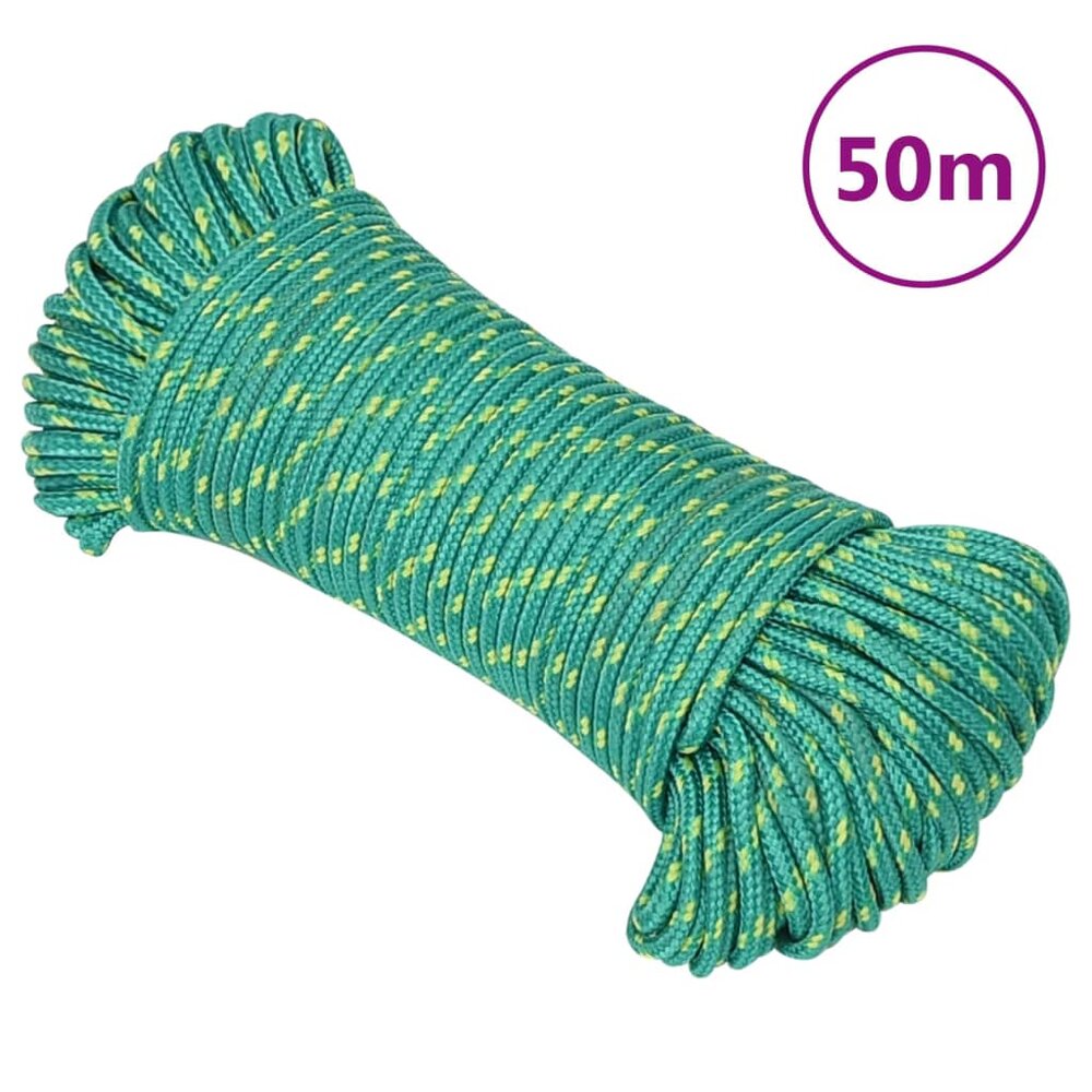 Boottouw 4 mm 50 m polypropyleen groen