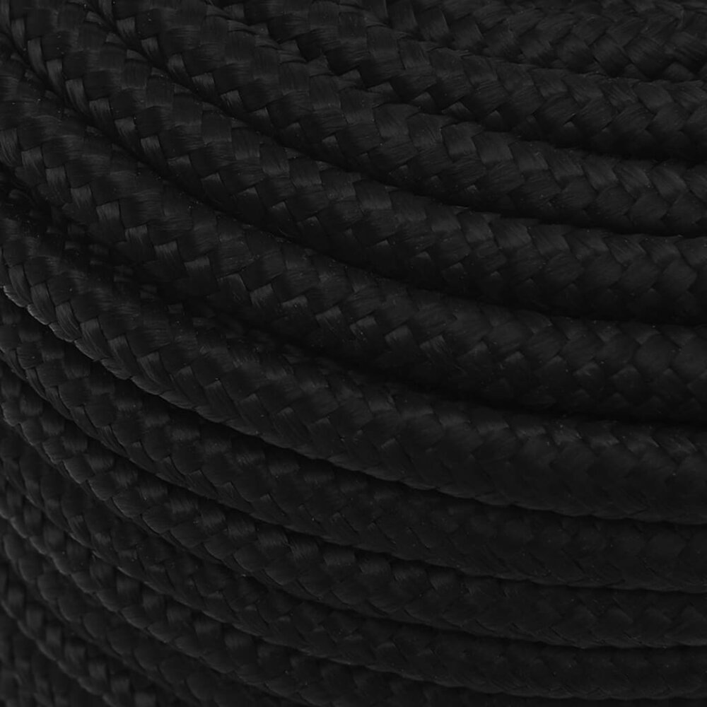 Werktouw 14 mm 250 m polyester zwart