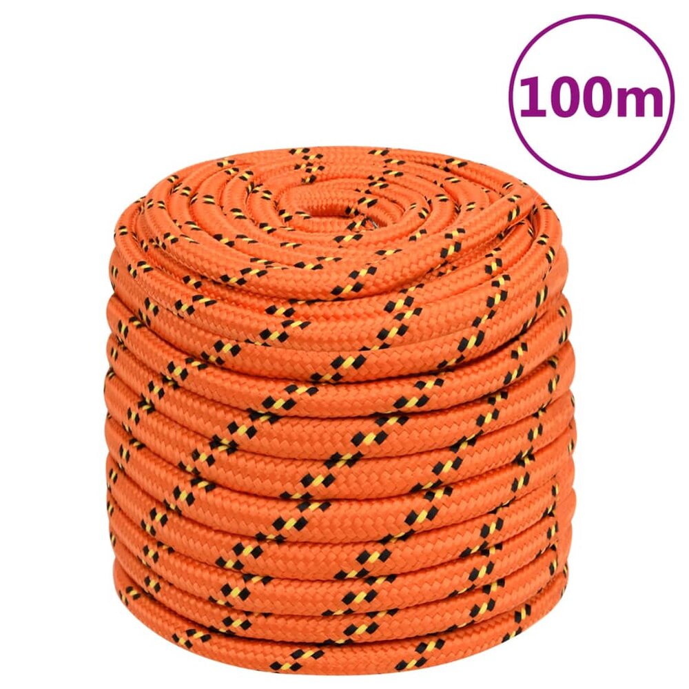 Boottouw 18 mm 100 m polypropyleen oranje