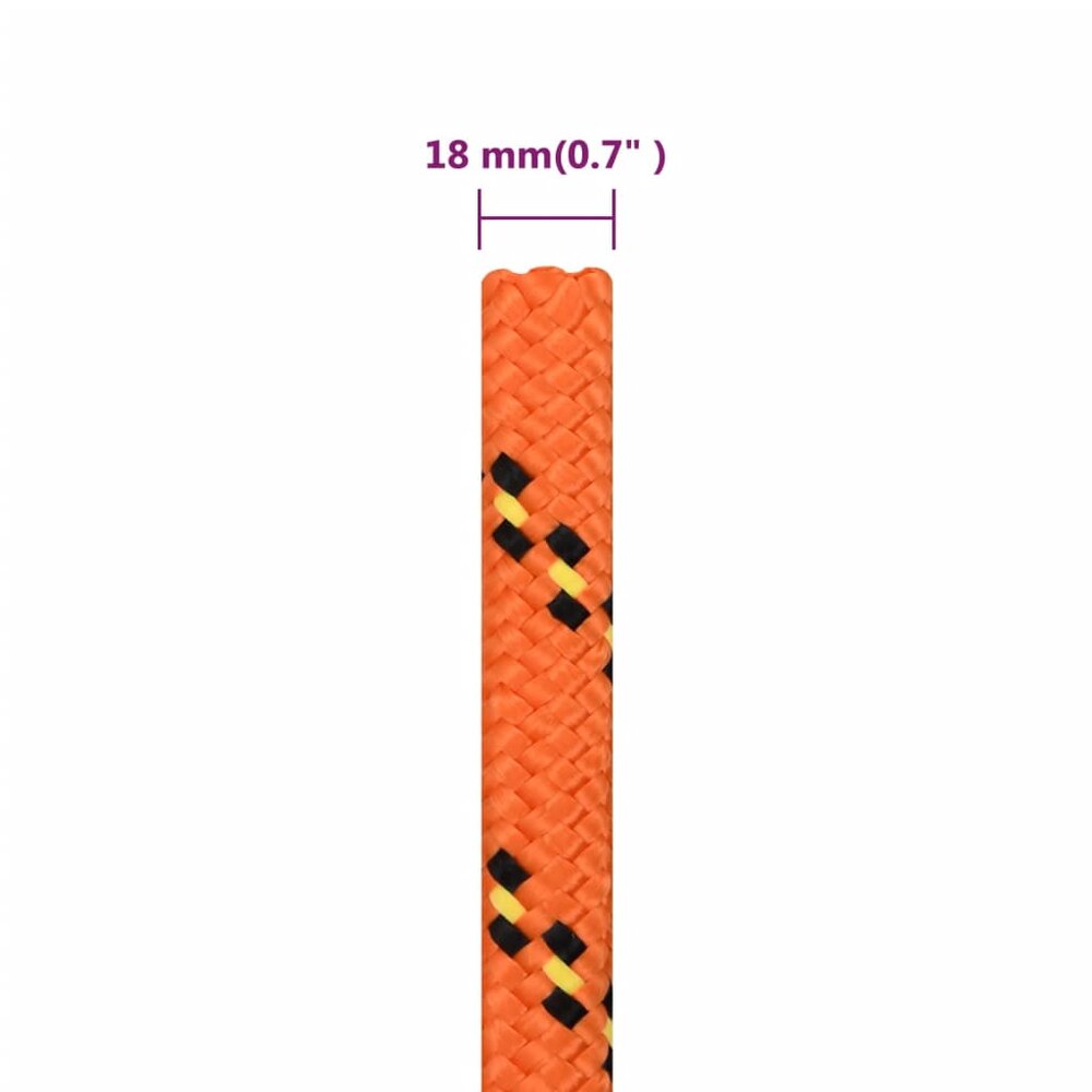 Boottouw 18 mm 100 m polypropyleen oranje