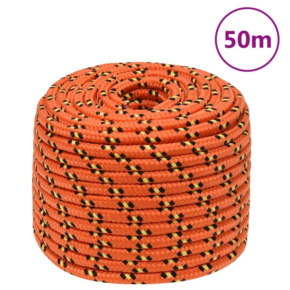 Boottouw 12 mm 50 m polypropyleen oranje