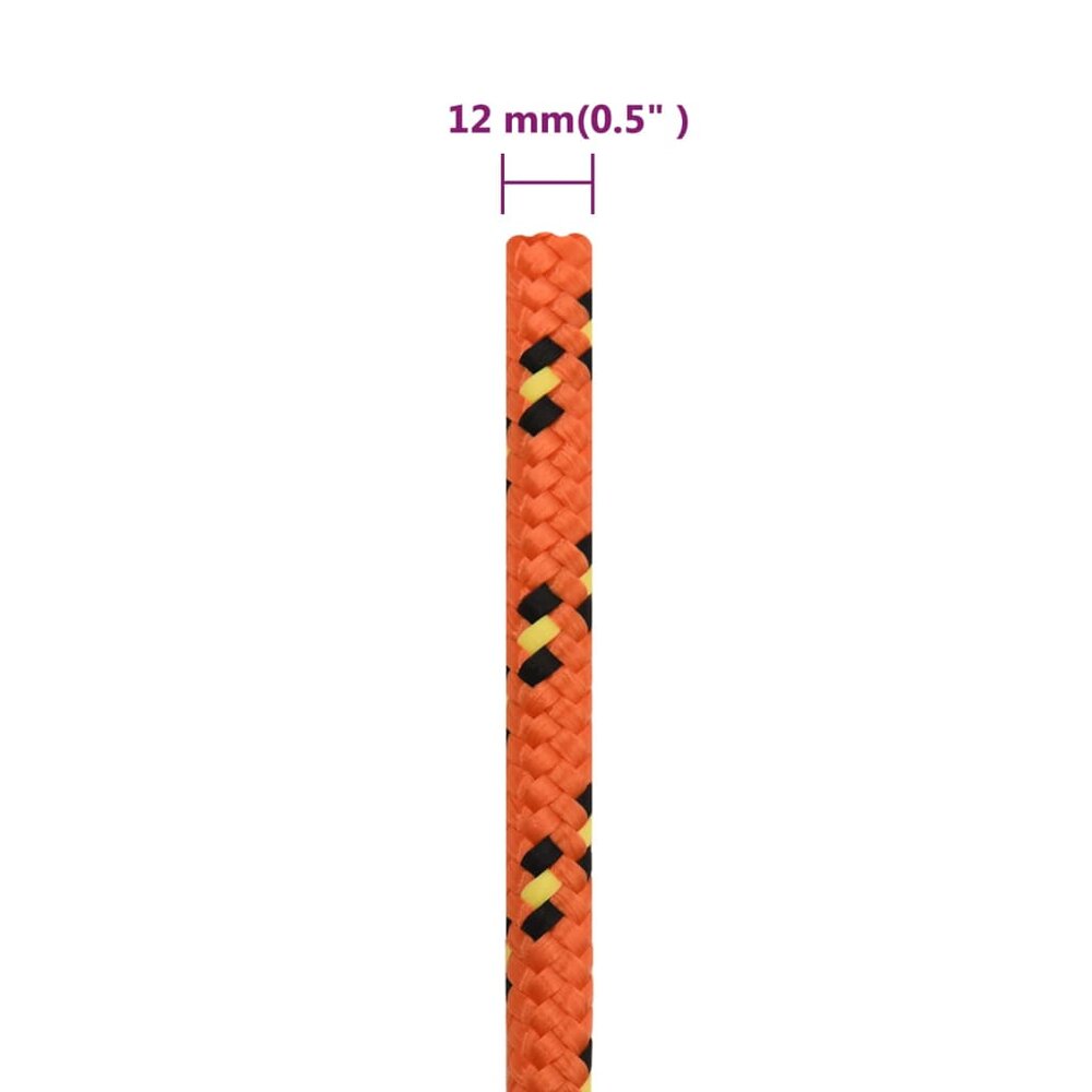 Boottouw 12 mm 50 m polypropyleen oranje