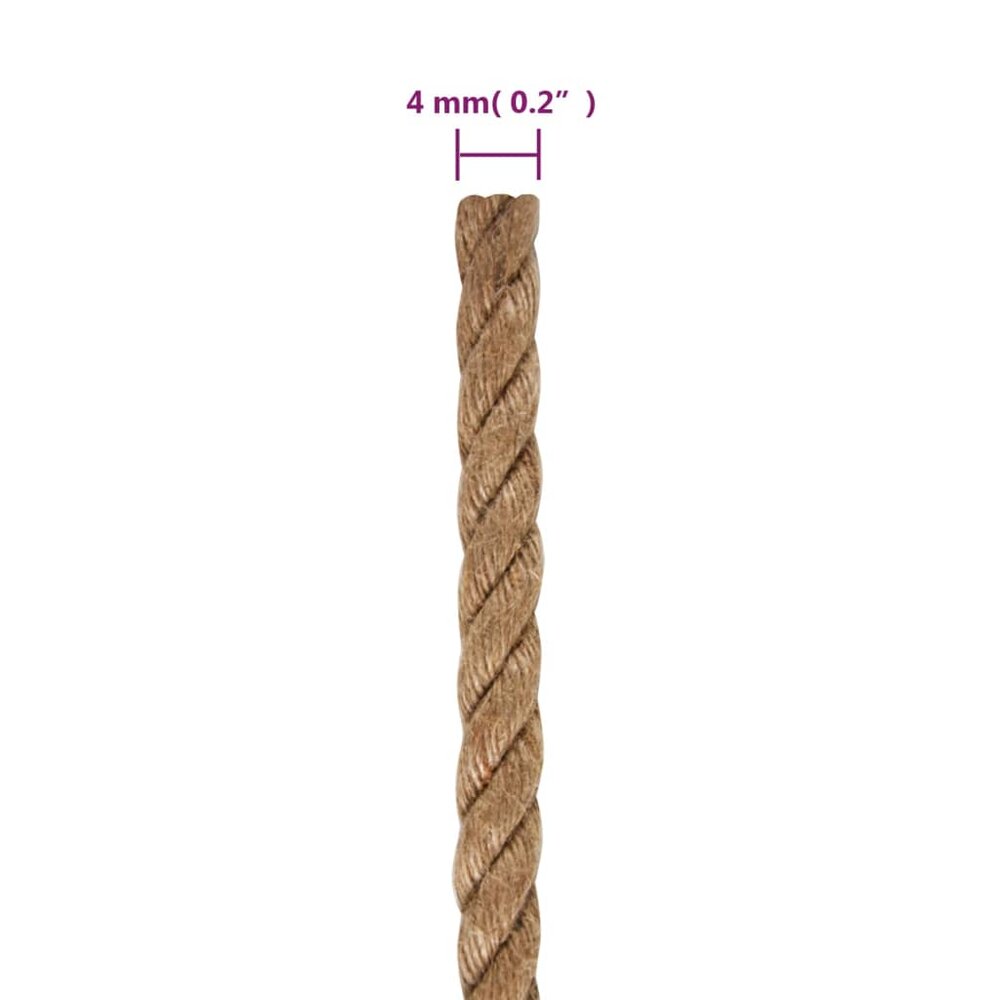 Touw 100 m lang 4 mm dik jute