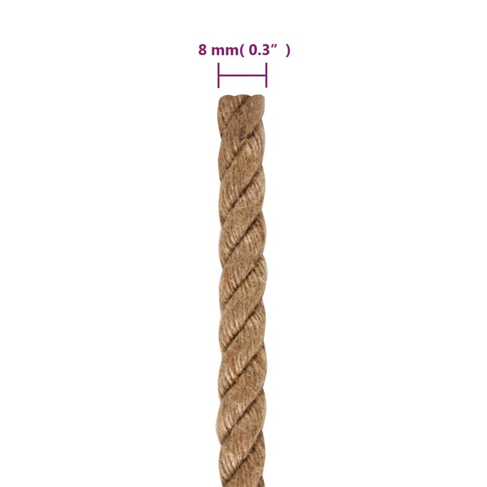 Touw 100 m lang 8 mm dik jute