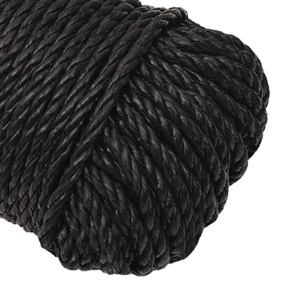 Werktouw 3 mm 50 m polypropeen zwart