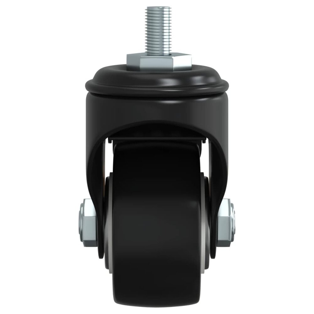 Zwenkwielen 4 stuks 35 mm ijzer zwart
