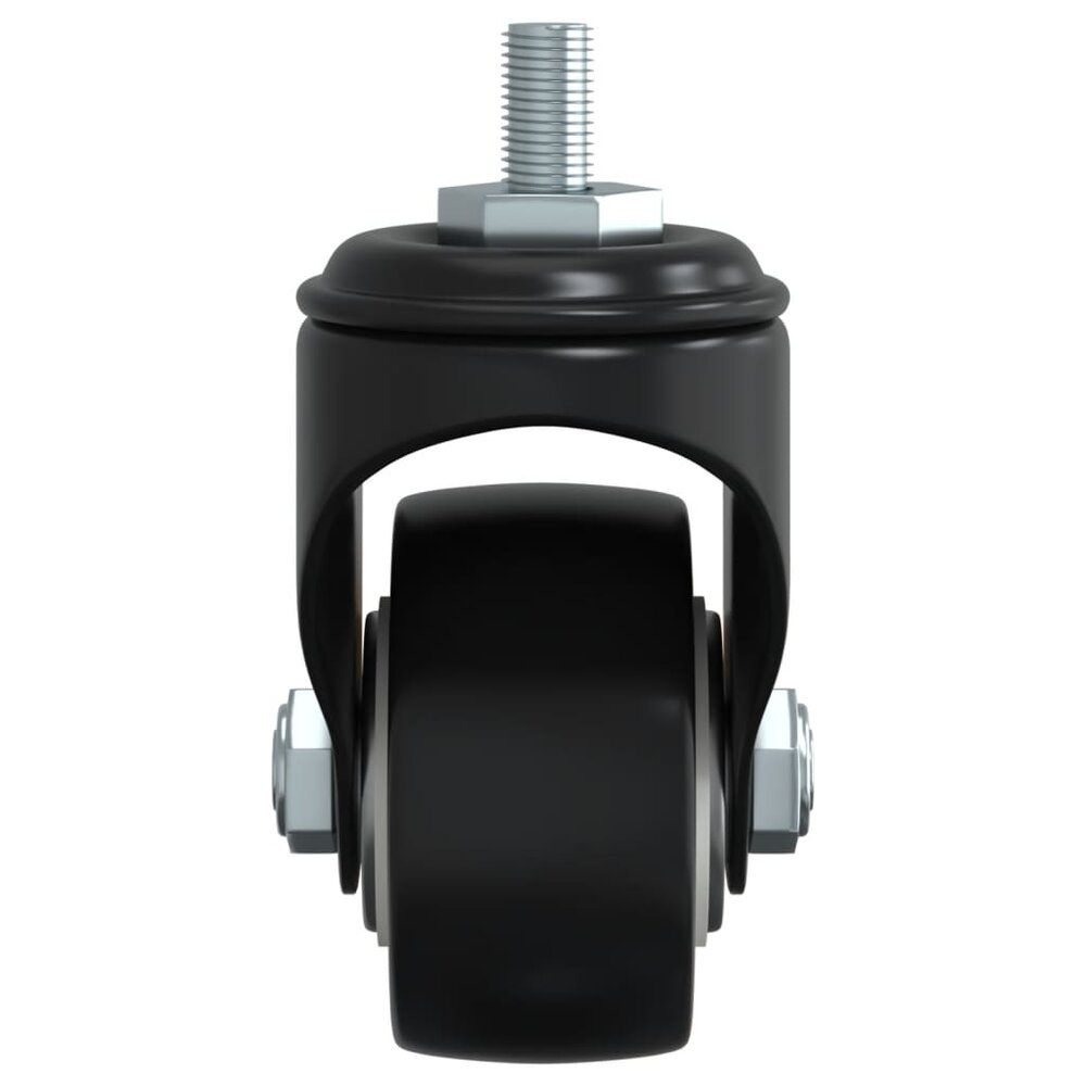 Zwenkwielen 4 stuks 35 mm ijzer zwart