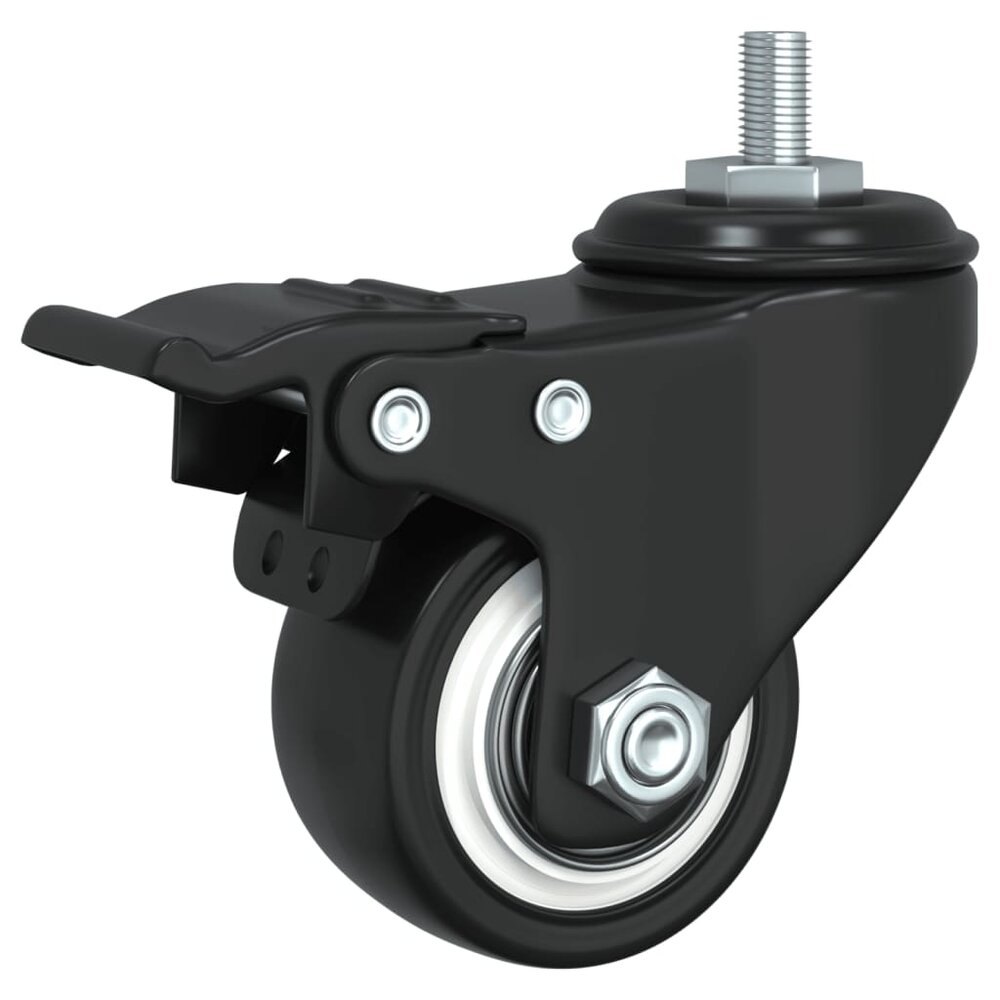 Zwenkwielen 4 stuks 35 mm ijzer zwart