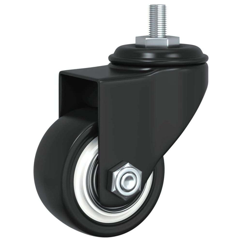 Zwenkwielen 4 stuks 35 mm ijzer zwart