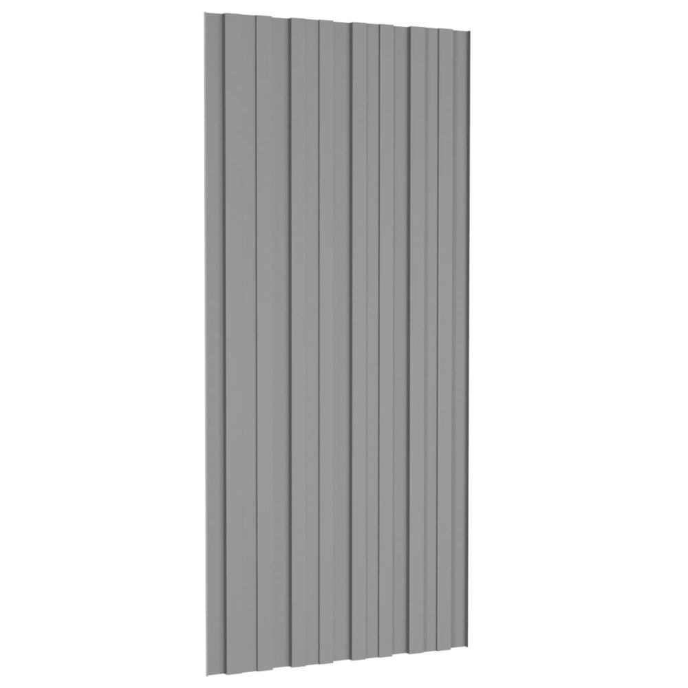 Dakpanelen 36 st 100x45 cm gegalvaniseerd staal grijs