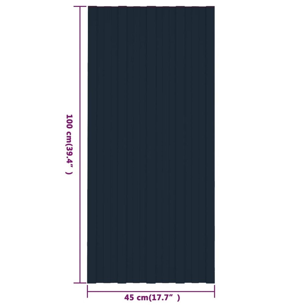 Dakpanelen 36 st 100x45 cm gegalvaniseerd staal antraciet