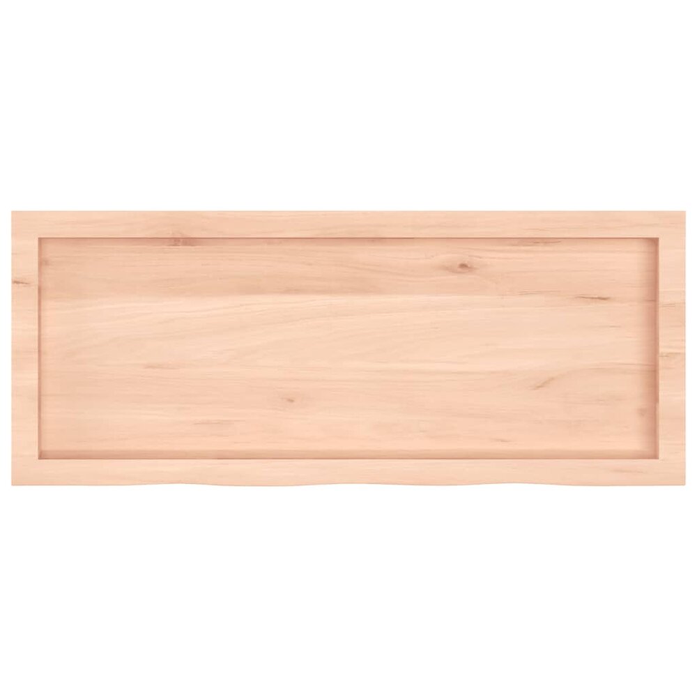Wastafelblad 100x40x(2-6) cm onbehandeld massief hout