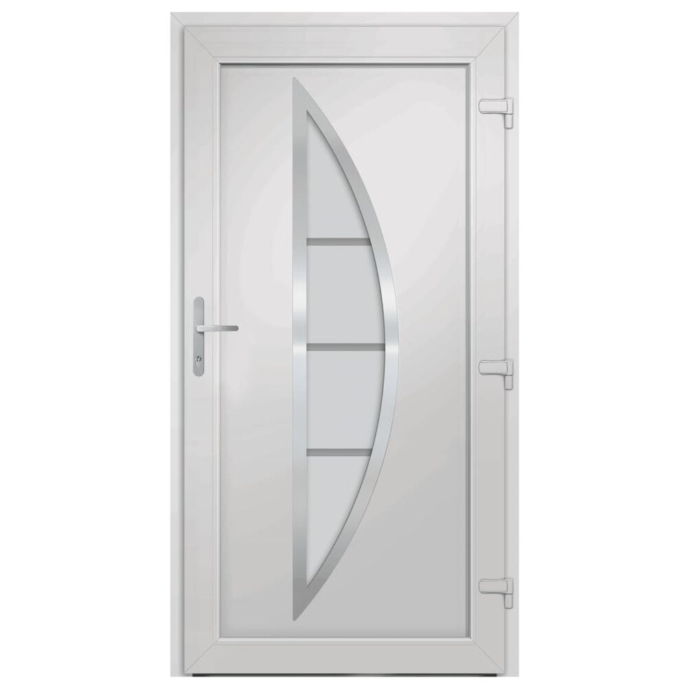 Voordeur 88x200 cm PVC antracietkleurig