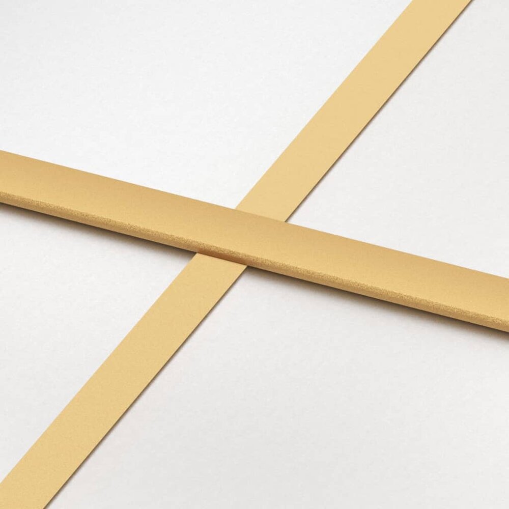 Schuifdeur 90x205 cm mat ESG-glas en aluminium goudkleurig