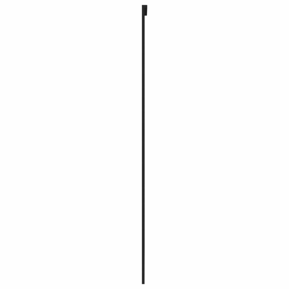 Schuifdeur 102,5x205 cm gehard glas en aluminium zwart