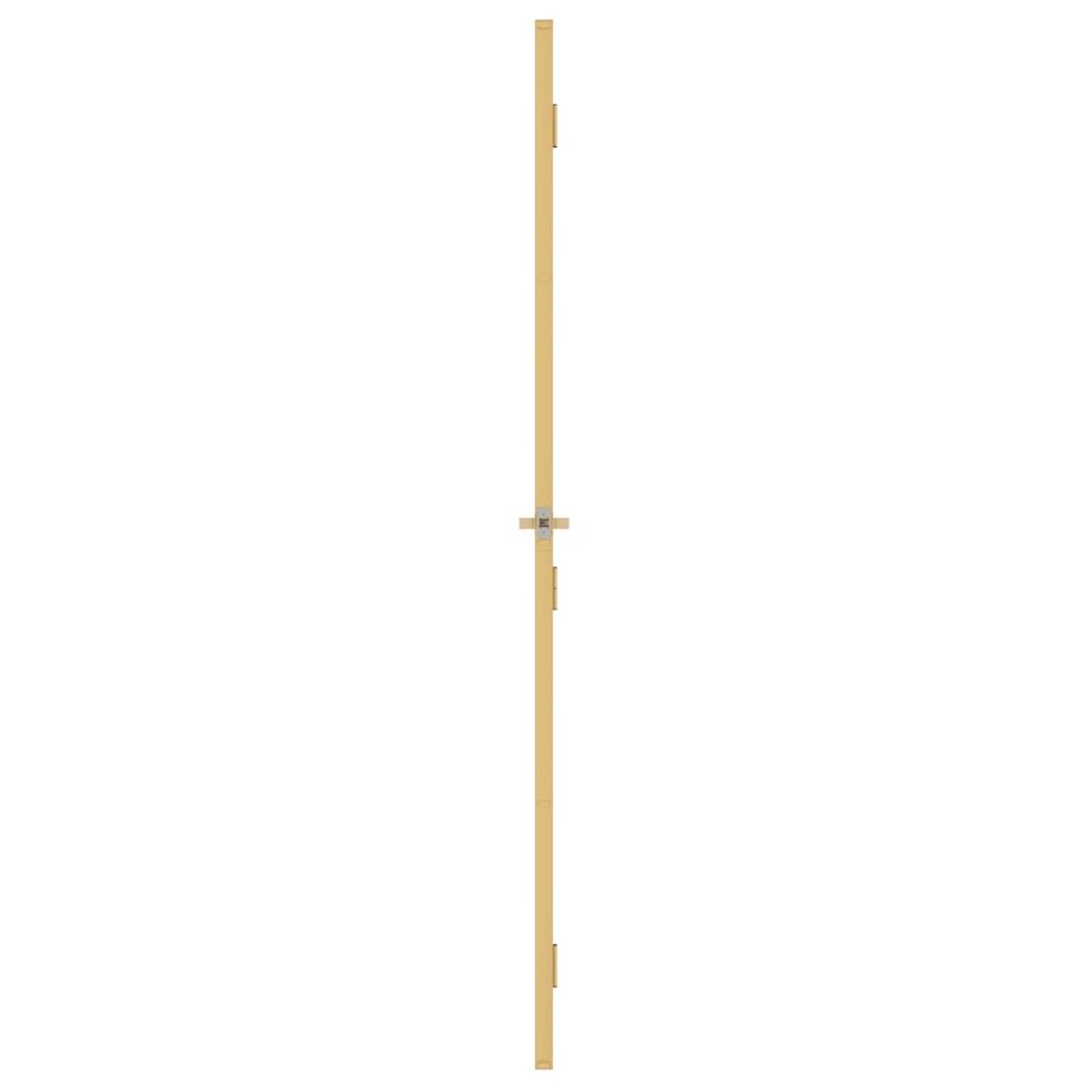 Binnendeur smal 76x201,5 cm gehard glas en aluminium goudkleur