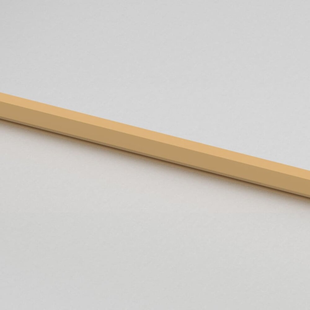 Binnendeur smal 76x201,5 cm gehard glas en aluminium goudkleur