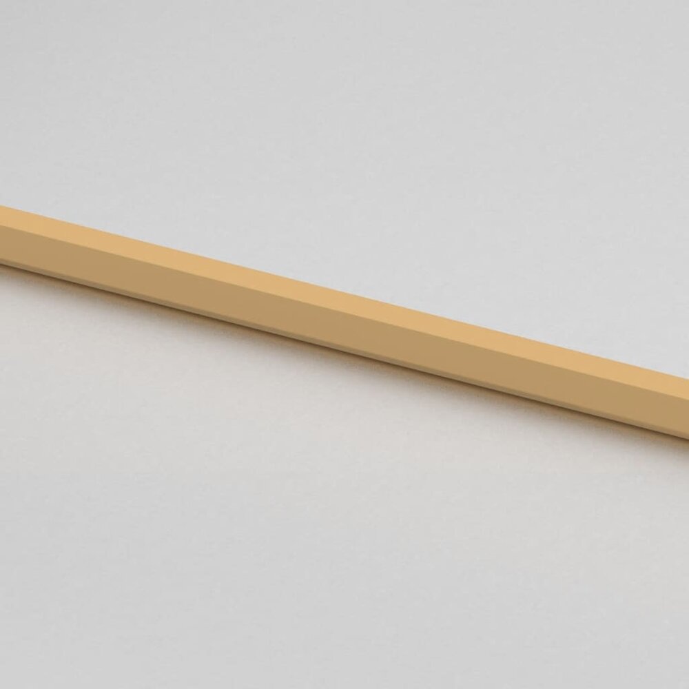 Binnendeur smal 93x201,5 cm gehard glas en aluminium goudkleur