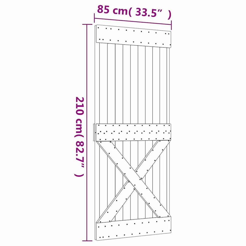 Deur NARVIK 85x210 cm massief grenenhout