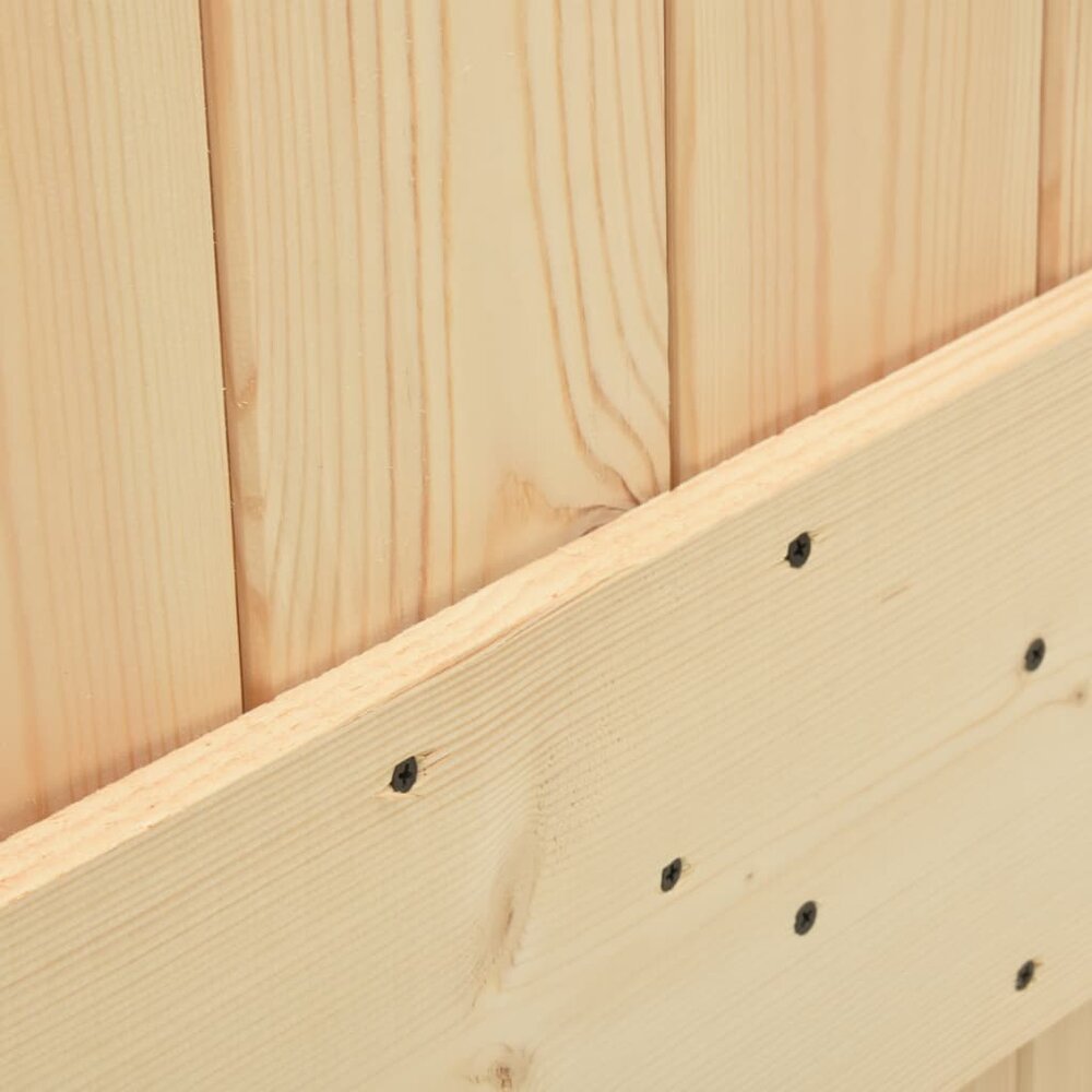 Schuifdeur met beslag 85x210 cm massief grenenhout