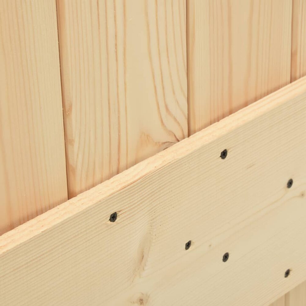 Schuifdeur met beslag 85x210 cm massief grenenhout