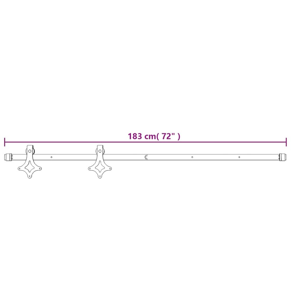 Schuifdeur met beslag 85x210 cm massief grenenhout