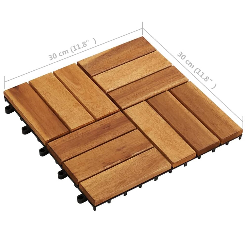Terrastegels acaciahout 30 x 30 cm (10 stuks)