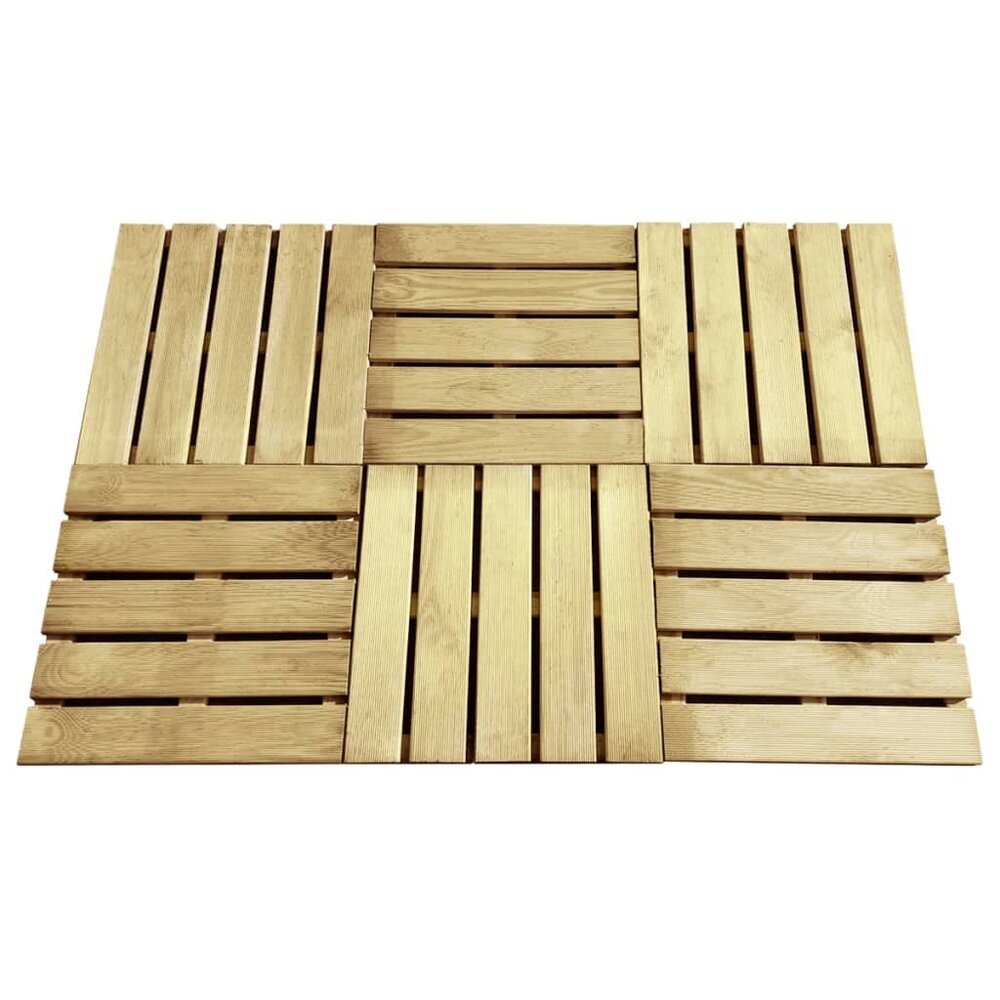 Terrastegels 6 st 50x50 cm hout groen