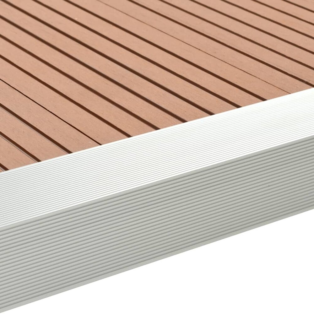5 st Terras hoekplinten 170 cm aluminium zilverkleurig