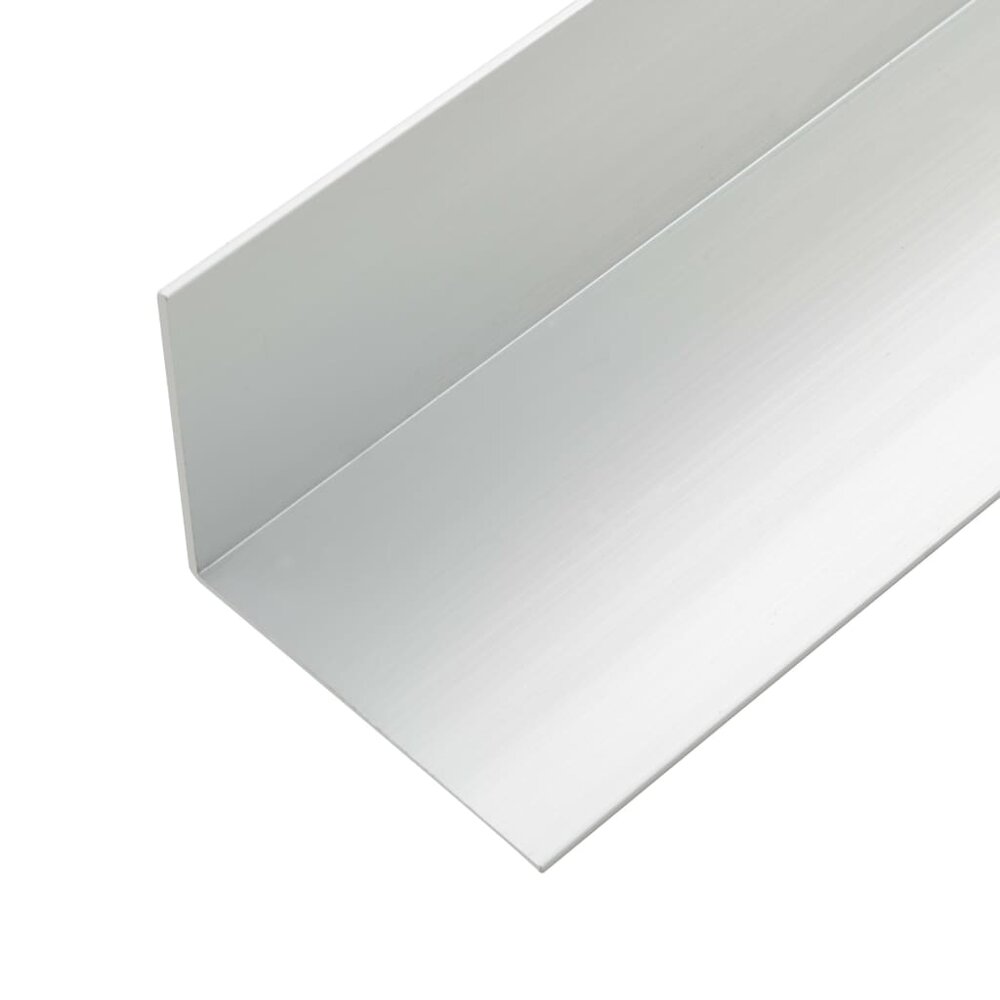 5 st Terras hoekplinten 170 cm aluminium zilverkleurig