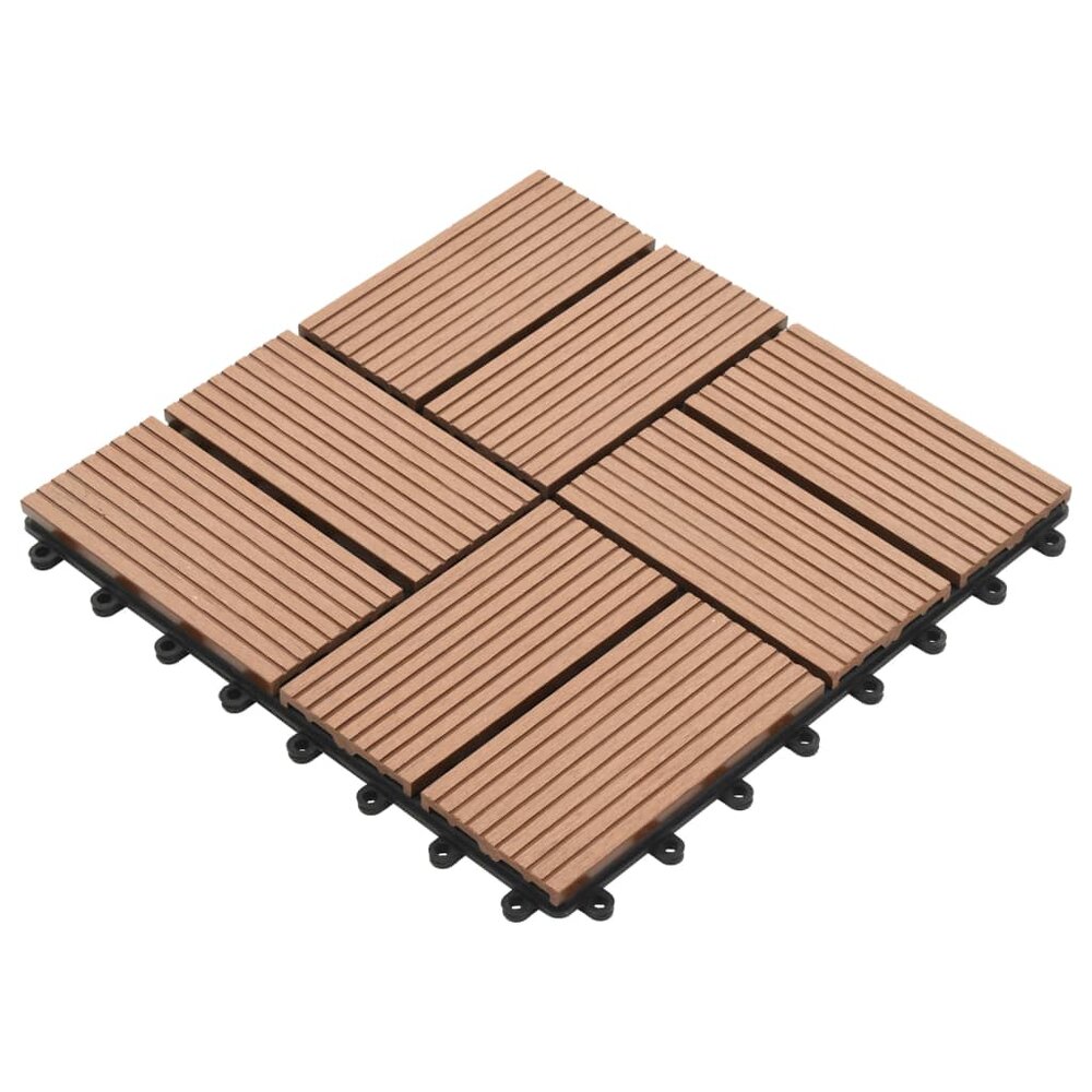 11 st Terrastegel 30x30 cm 1 m&sup2; HKC bruin
