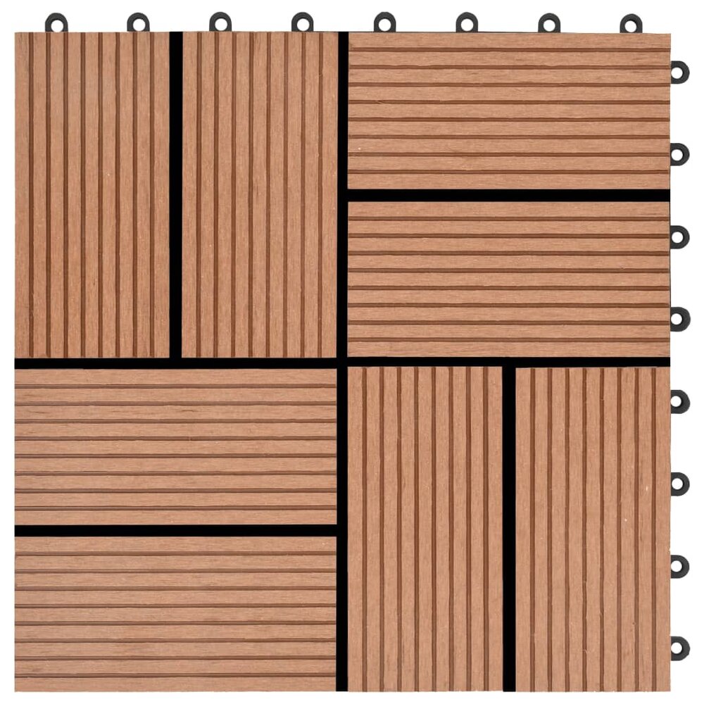 11 st Terrastegel 30x30 cm 1 m&sup2; HKC bruin