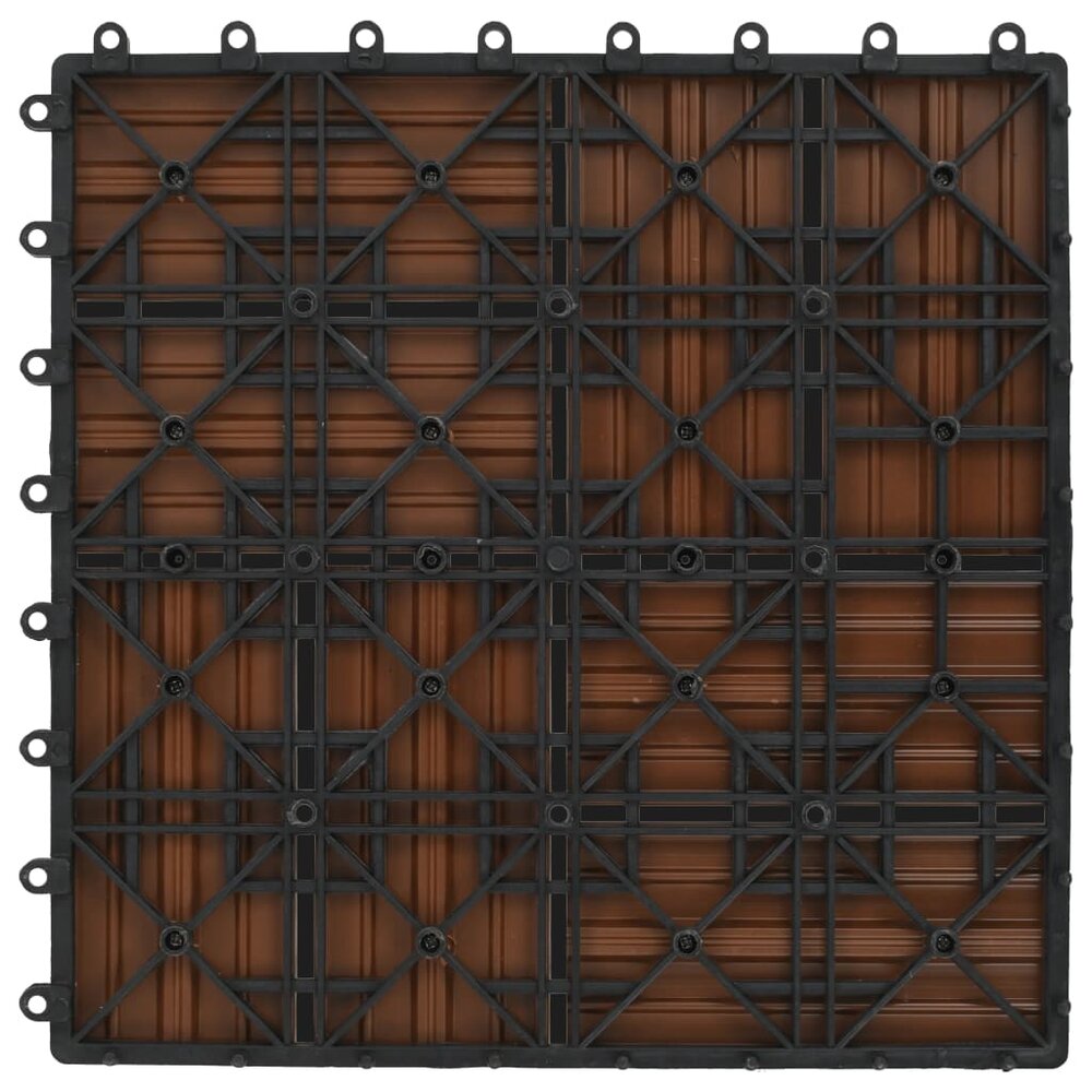 11 st Terrastegel 30x30 cm 1 m&sup2; HKC bruin