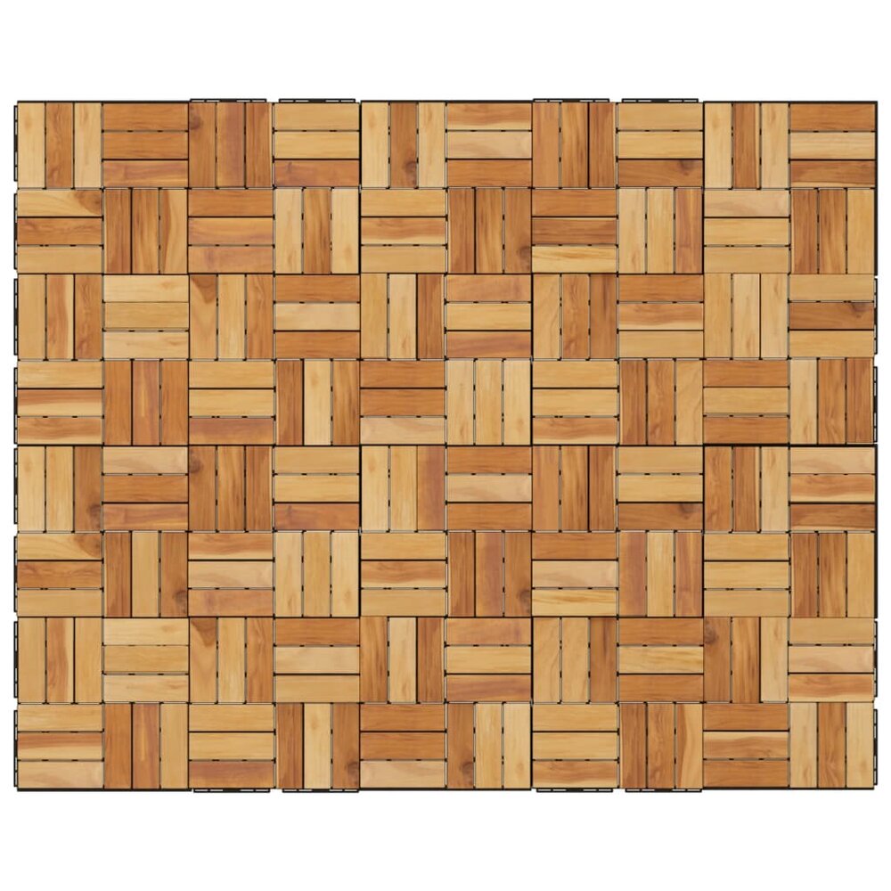Terrastegels 20 st 30x30 cm massief teakhout