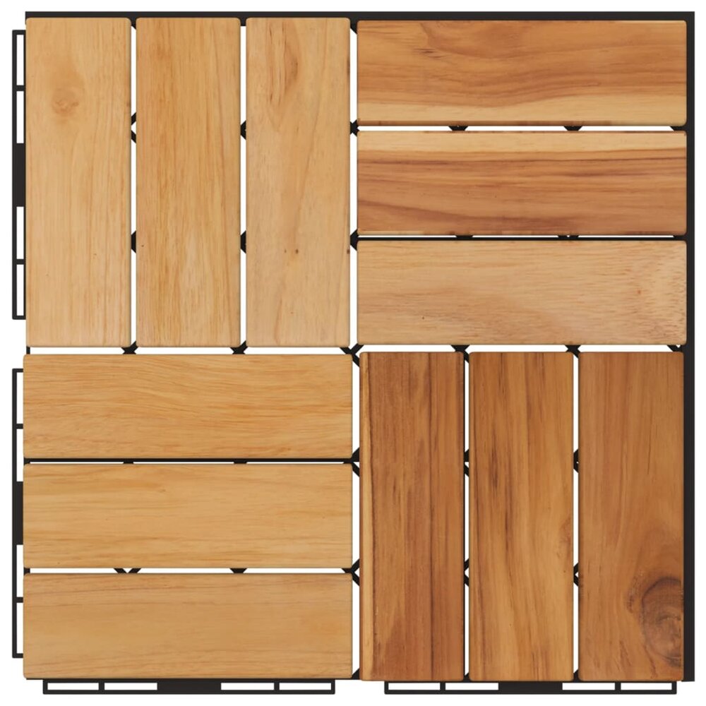 Terrastegels 20 st 30x30 cm massief teakhout
