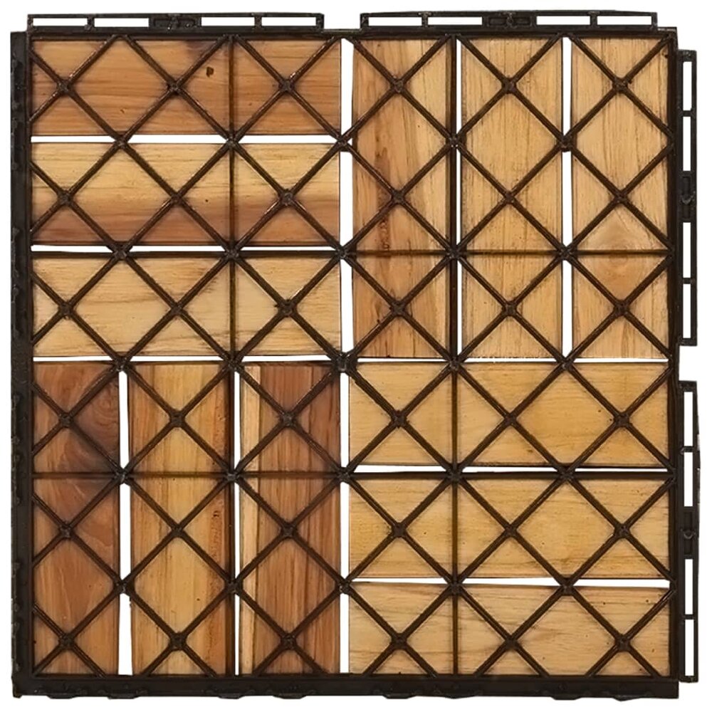 Terrastegels 20 st 30x30 cm massief teakhout