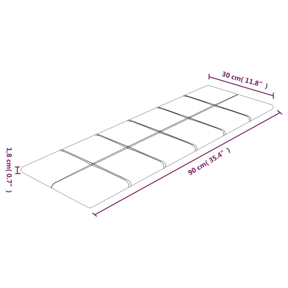 Wandpanelen 12 st 3,24 m&sup2; 90x30 cm stof lichtgeel